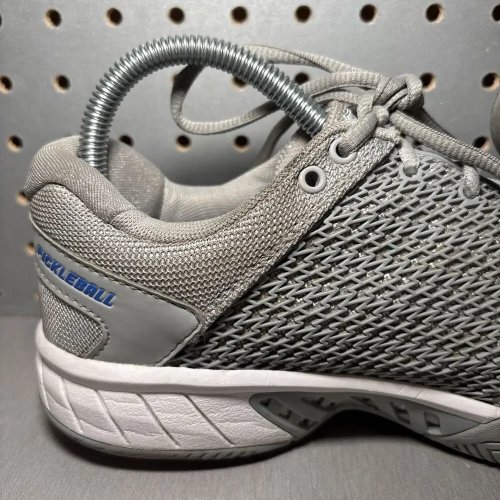 K Swiss Express Light Pickleball Shoes Womens US 7.5 Gray Grey White Tennis Low - Picture 8 of 14